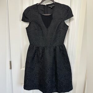 MM Couture Elegant Black texture Mini Dress